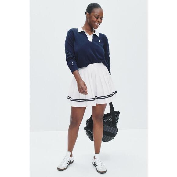 Ralph Lauren Dresses & Skirts - Polo Ralph Lauren White Stretch High-Waisted Pleated Skort Size M